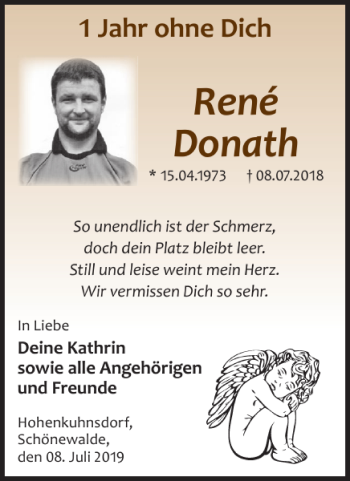 Traueranzeige von Donath  von WochenKurier