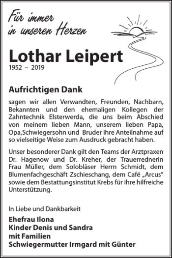 Traueranzeige von Für unseren von WochenKurier