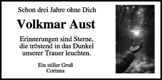 Traueranzeige von Volkmar Aust von WochenKurier