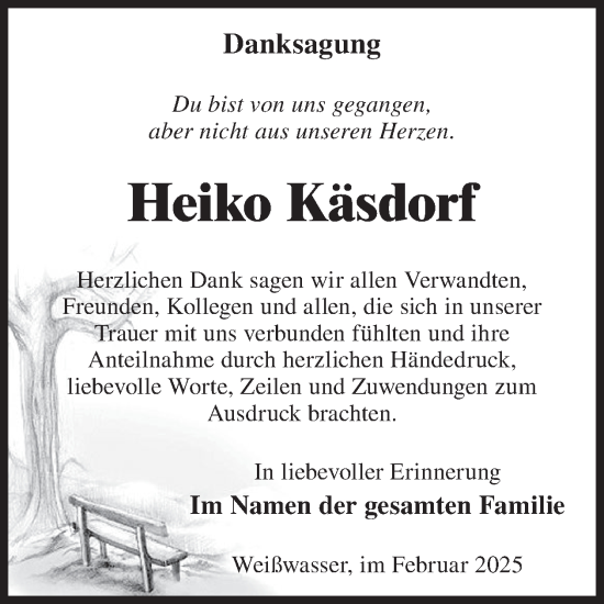 Traueranzeige von Heiko Käsdorf von WochenKurier