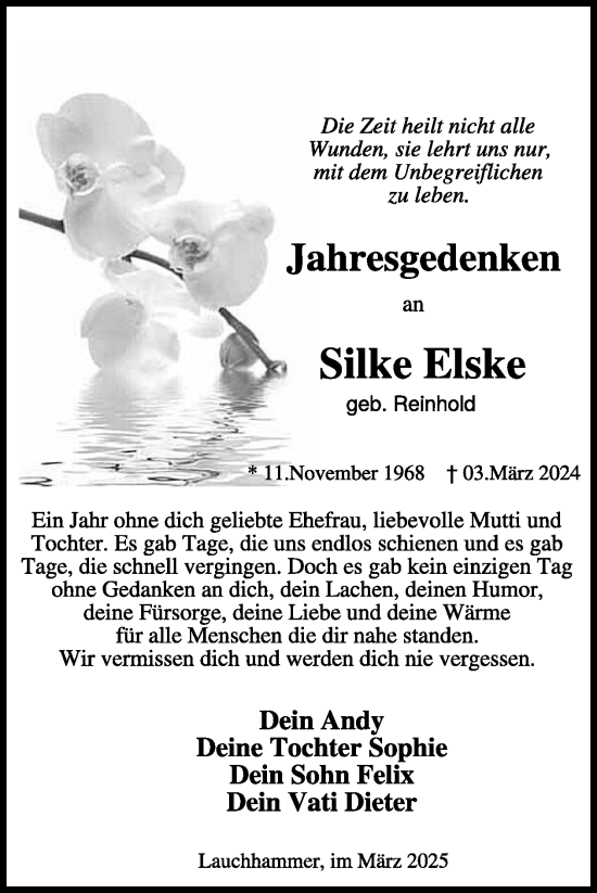 Traueranzeige von Silke Elske Elske von WochenKurier